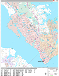 Newport News Wall Map Premium Style 2026